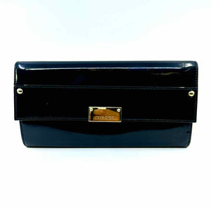 JIMMY CHOO Black Patent Leather Solid Clutch