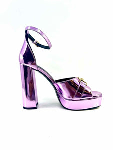 VERSACE Lilla Crystal Medusa Sandals | Size 10